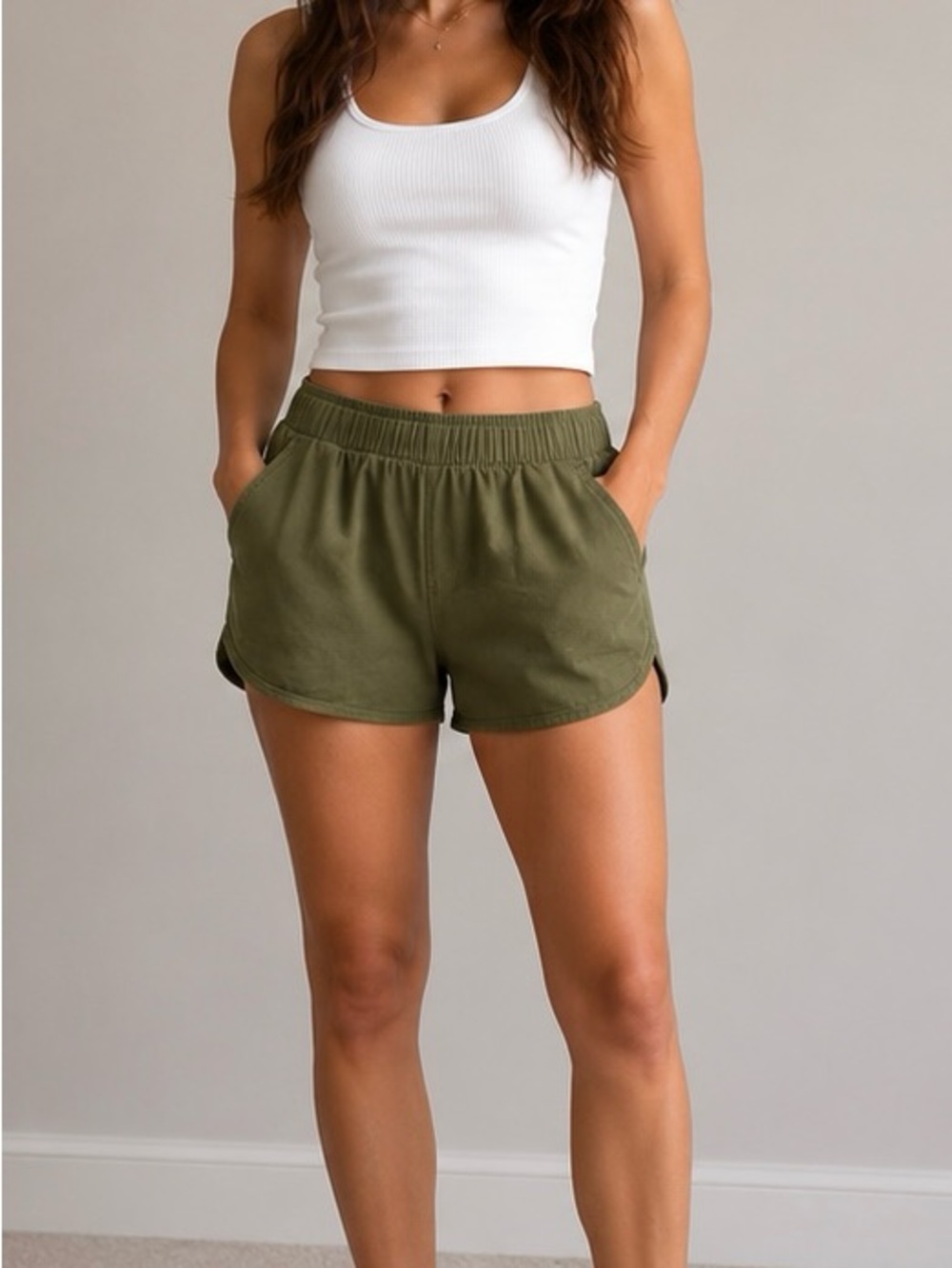 Madewell Olive Green Athletic Shorts